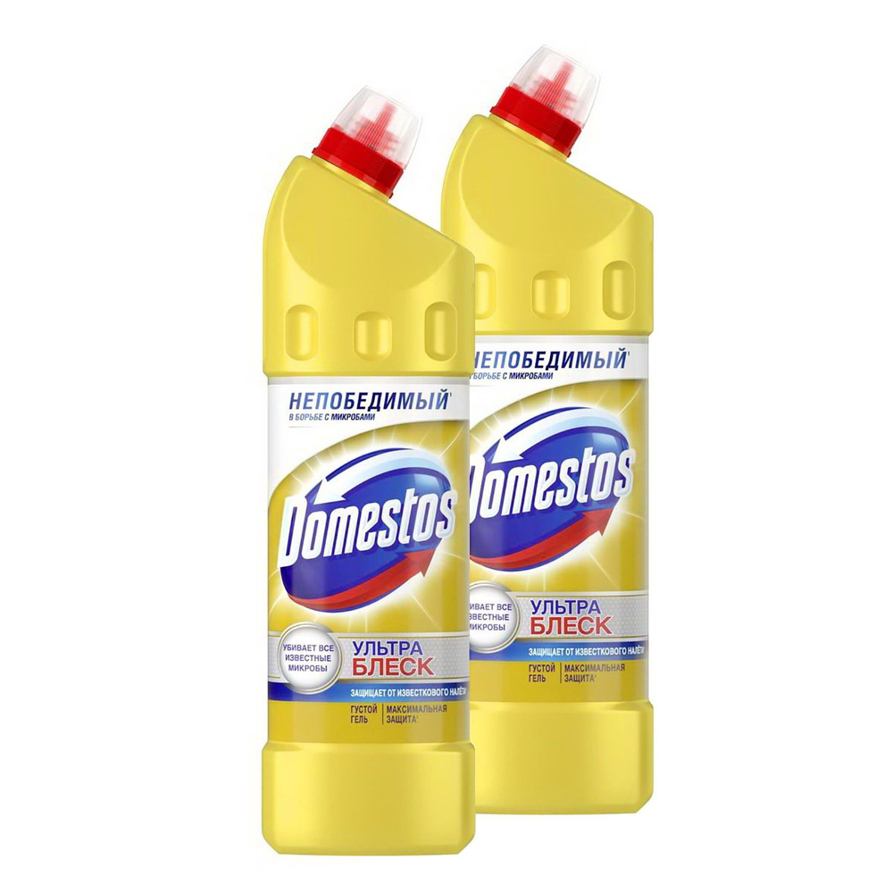 Универсальный чистящий гель Domestos Ультра блеск 1л 2шт #1