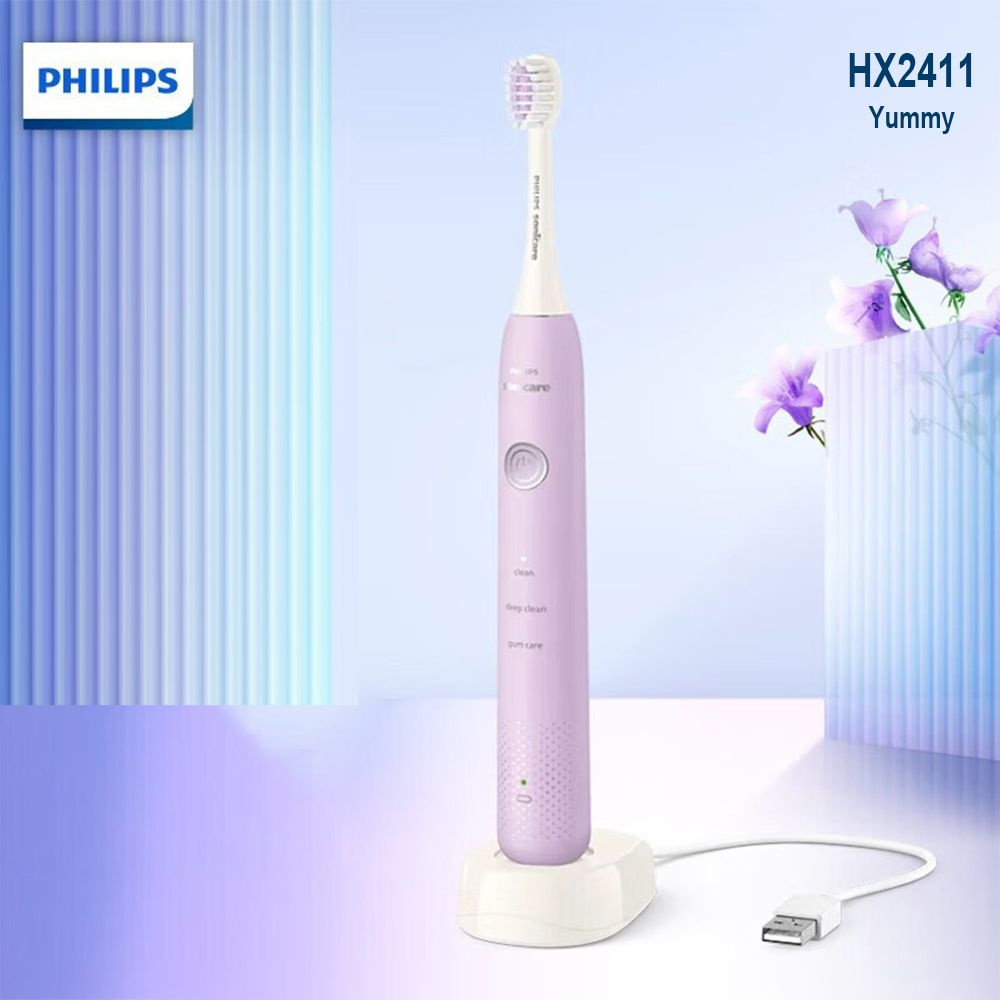 Philips Электрическая зубная щетка HX2411, розовый #1