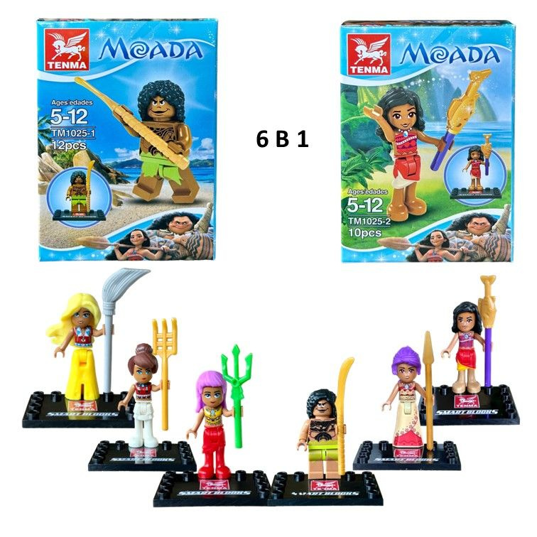 TM1025 Конструктор minifigures Moana, минифигурки Моана 6 шт. #1