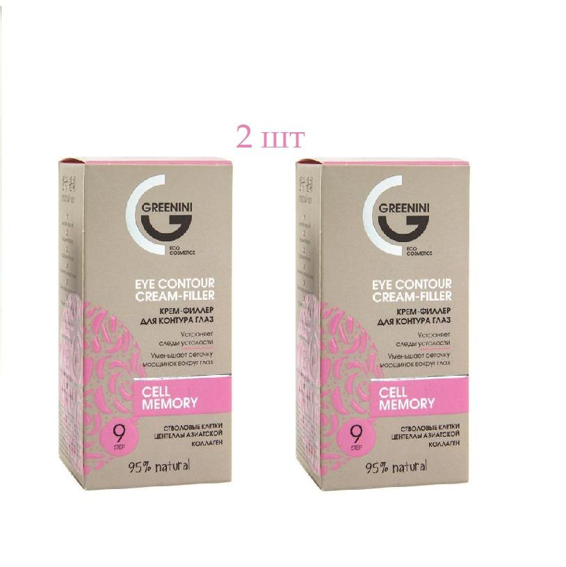 Greenini крем-филлер для контура глаз eye contour cream-filler 30мл-2 шт #1