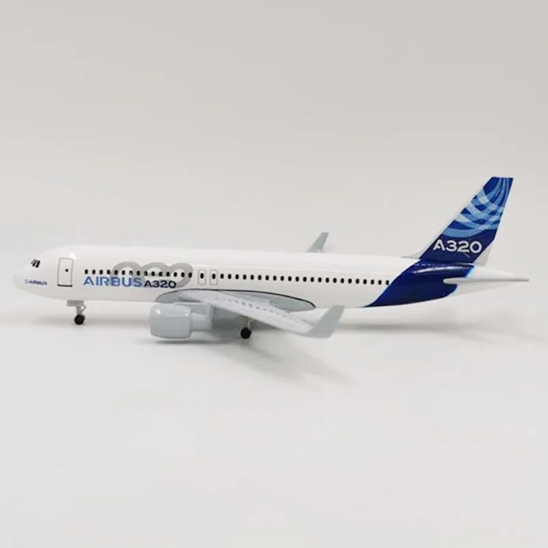 Модель самолета на шасси, Airbus A320 Neo, металл, на подставке, 20 см, масштаб 1:200  #1