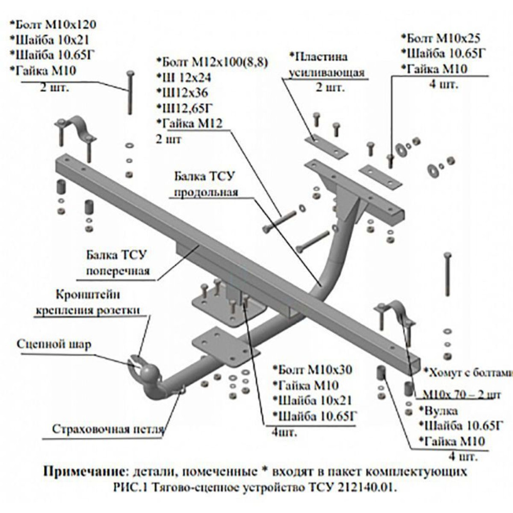 Фаркоп Трейлер на Лада Нива 2121 2131 Урбан 1977- #1