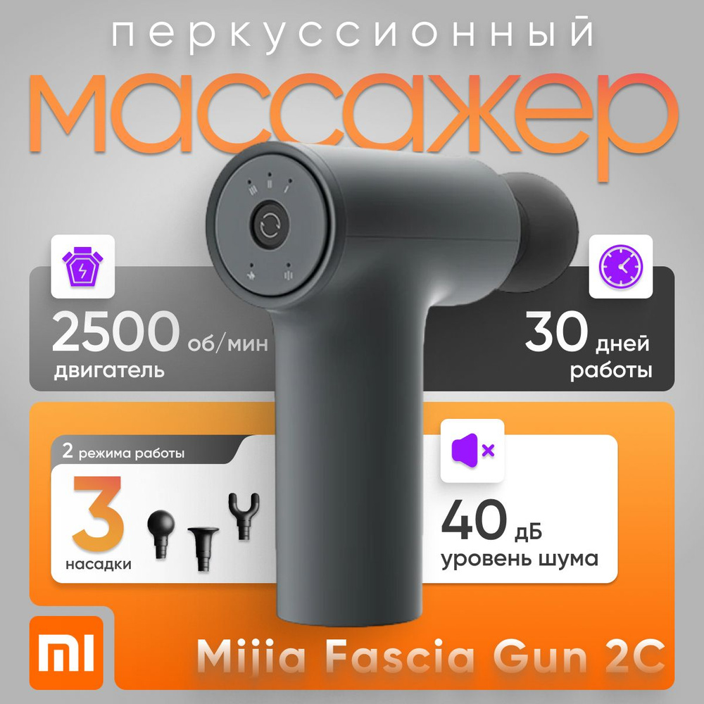 Перкуссионный массажный пистолет Mijia Fascia Gun Mini 2C, массажер для тела MJJMQ03YM CN  #1