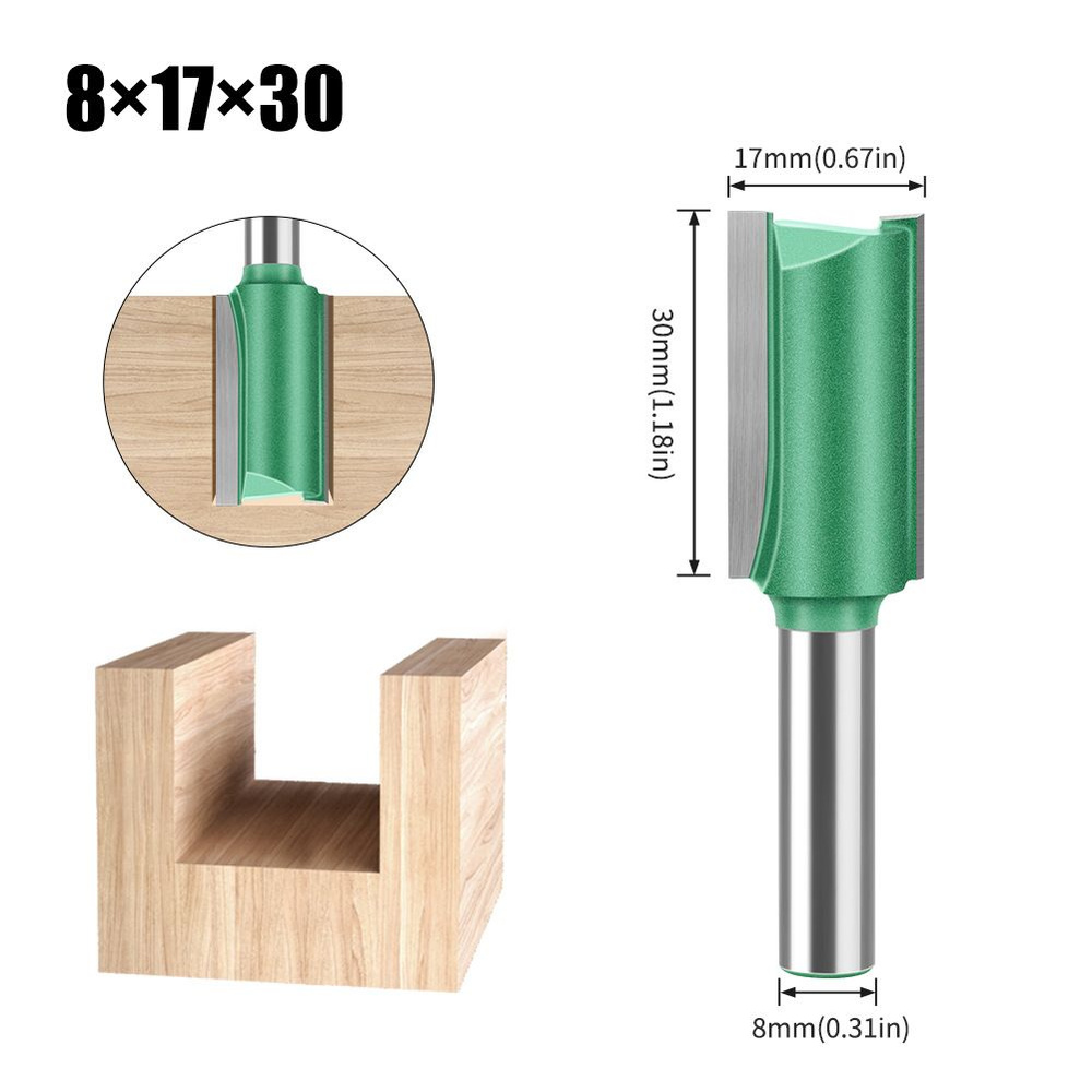 фреза пазовая прямая по дереву 17 x 30 мм,хвостовика 8 мм #1