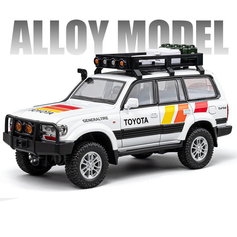 Машинка металлическая Тойота Land Cruiser LC80 (1/24)инерционная с открывающимися дверьми, капотом и #1