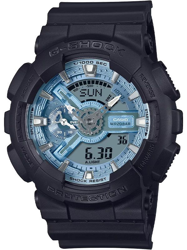 Противоударные мужские наручные часы Casio G-Shock GA-110CD-1A2 с автоподсветкой, будильником и секундомером #1