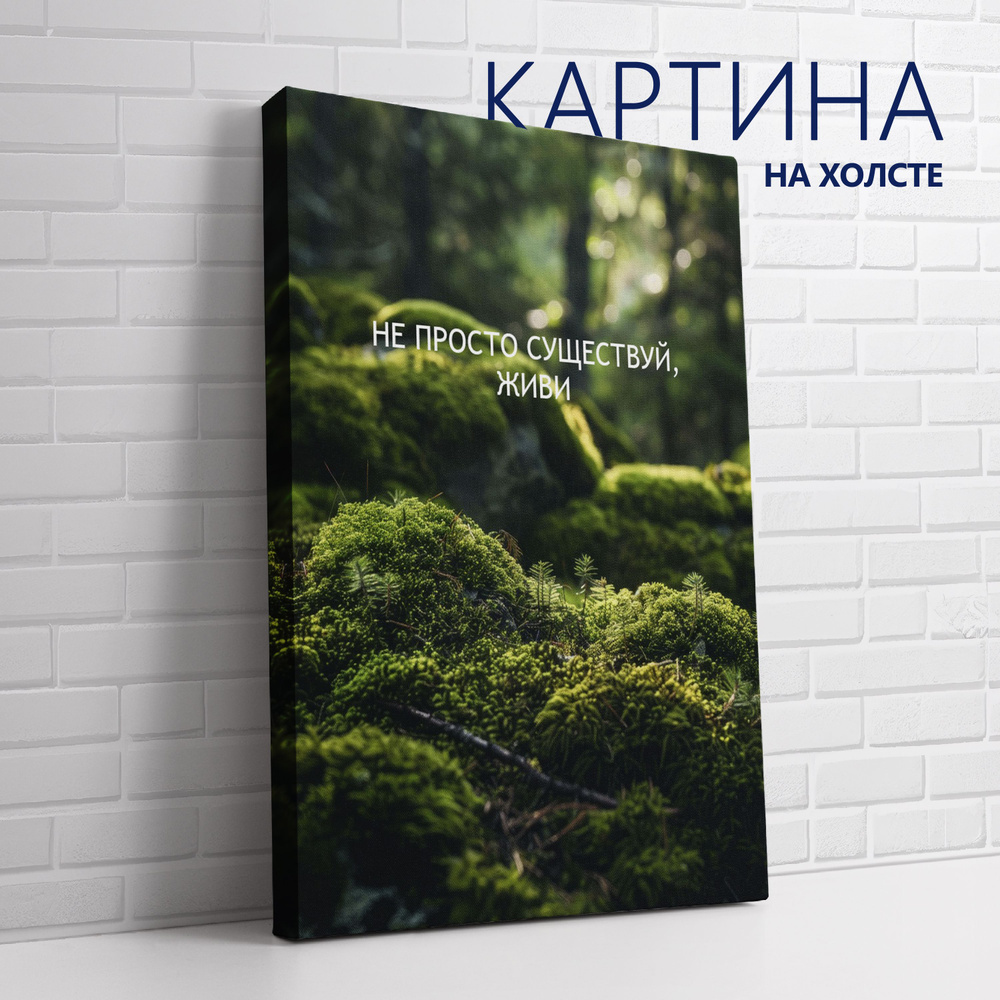 PRO Картины Картина "Цитата. Не просто существуй, живи (RU)", 40 х 30 см  #1