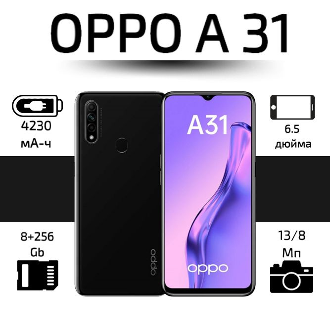 OPPO Смартфон OPPO A31 Global 8/256 ГБ, черный матовый #1