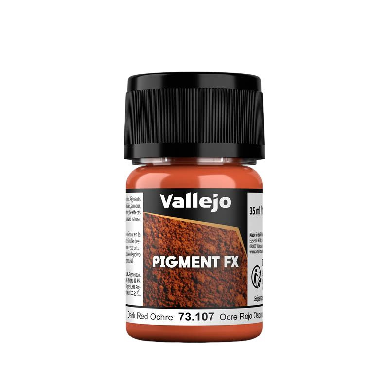 Краска Vallejo серии Pigment - Dark Red Ochre 35ml. #1