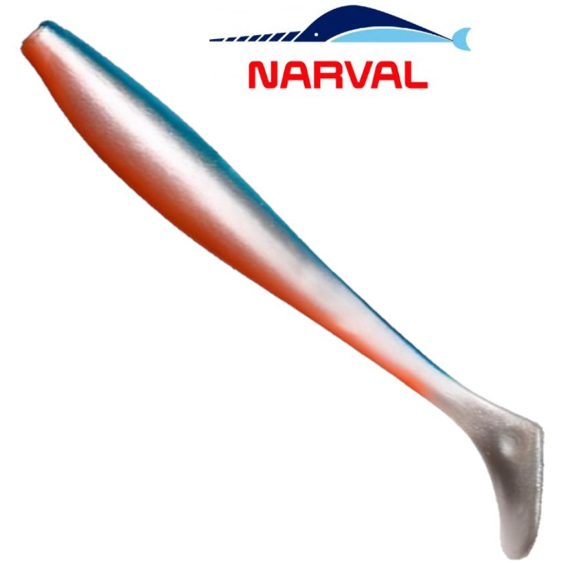 Приманка силиконовая Narval Choppy Tail 16cm цв. #001 Blue Back Shiner / Виброхвост для джига на судака, #1