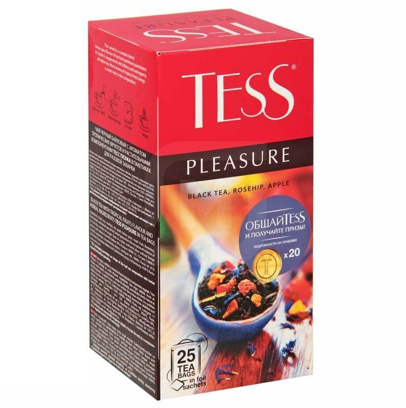 Чай черный Tess Pleasure в пакетиках 1,5 г х 25 шт #1