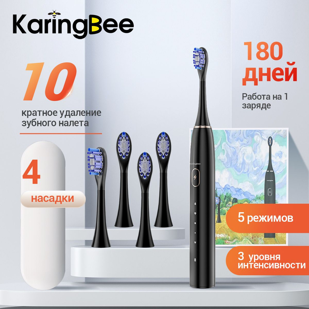 Электрическая зубная щётка KaringBee R101, Черная #1