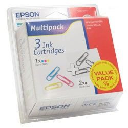 Картридж Epson (T066140TT), MultiPack (2 черных + 1 цветной), производство - Мексика, оригинал  #1