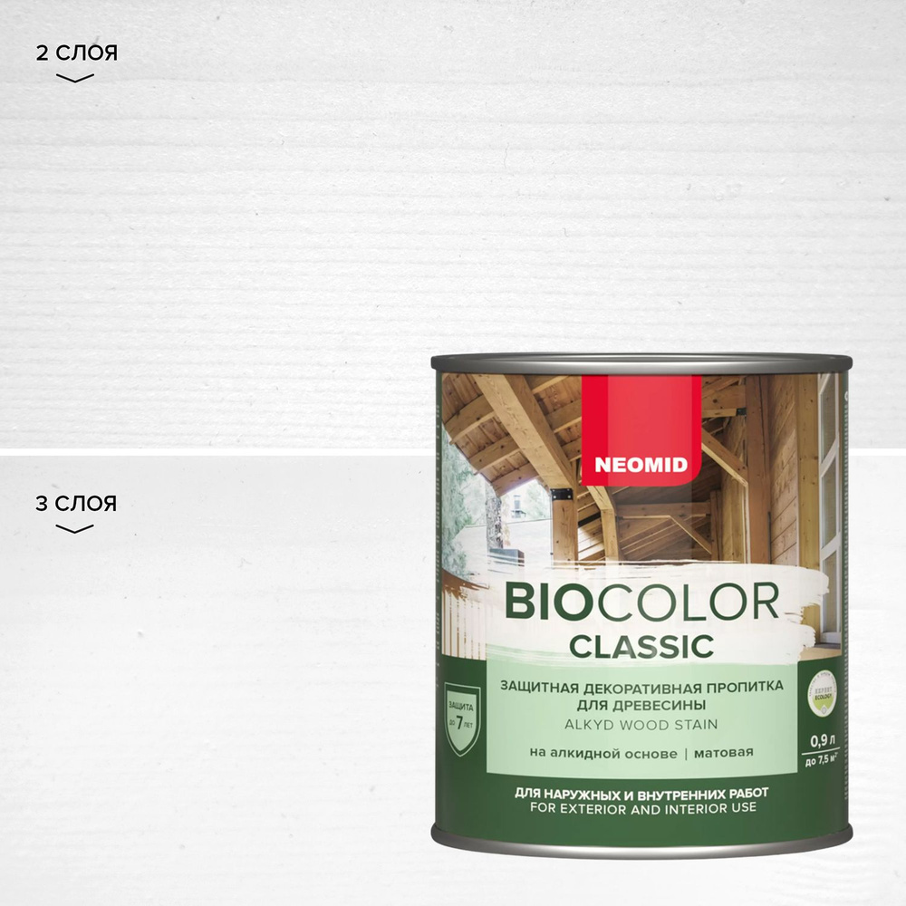 Пропитка Neomid Bio Color Classic (0,9л) белый #1