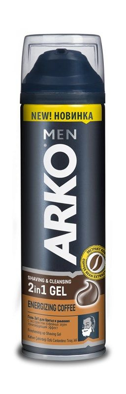 Гель для бритья и умывания Arko Men Coffee 2в1, 200мл #1