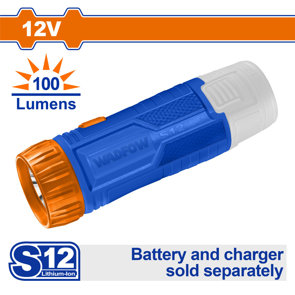 Ручной фонарь без АКБ и ЗУ, 12В, линейка S12 (WADFOW/INGCO/TOTAL) WFLLI912  #1