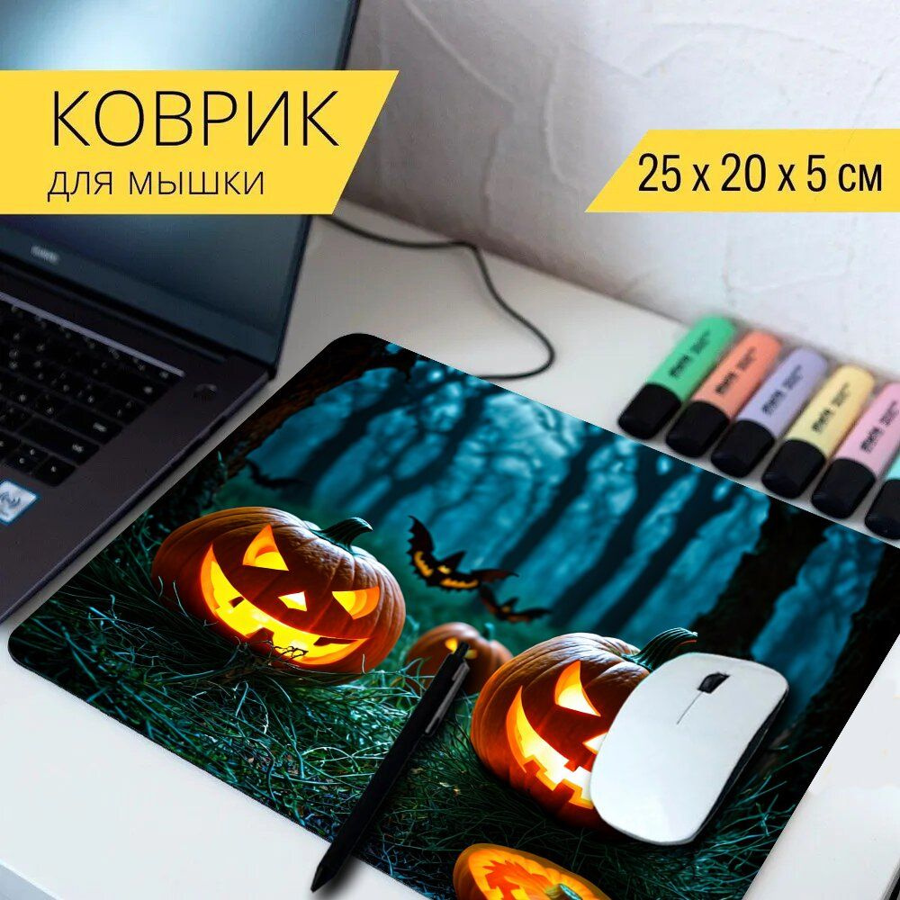 LotsPrints Коврик для мыши poc-THEMES-HALLOWEEN-367, разноцветный #1