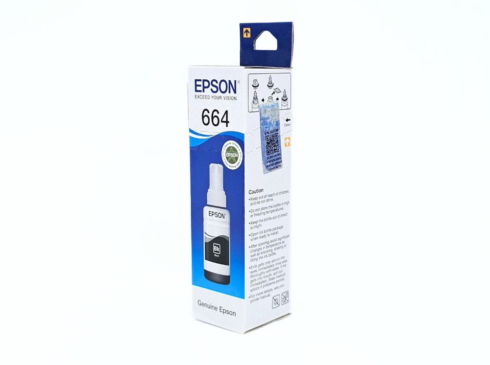 Чернила Epson 664 black (C13T66414A) оригинал, черные, 70 мл #1