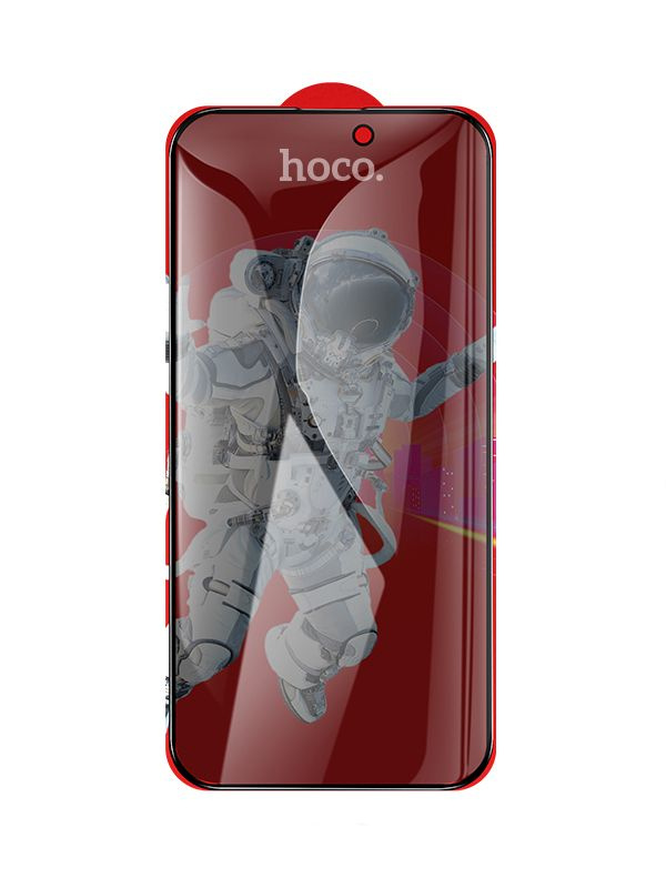 Защитное стекло для iPhone 16 Pro HOCO G15 АНТИШПИОН, черный. #1