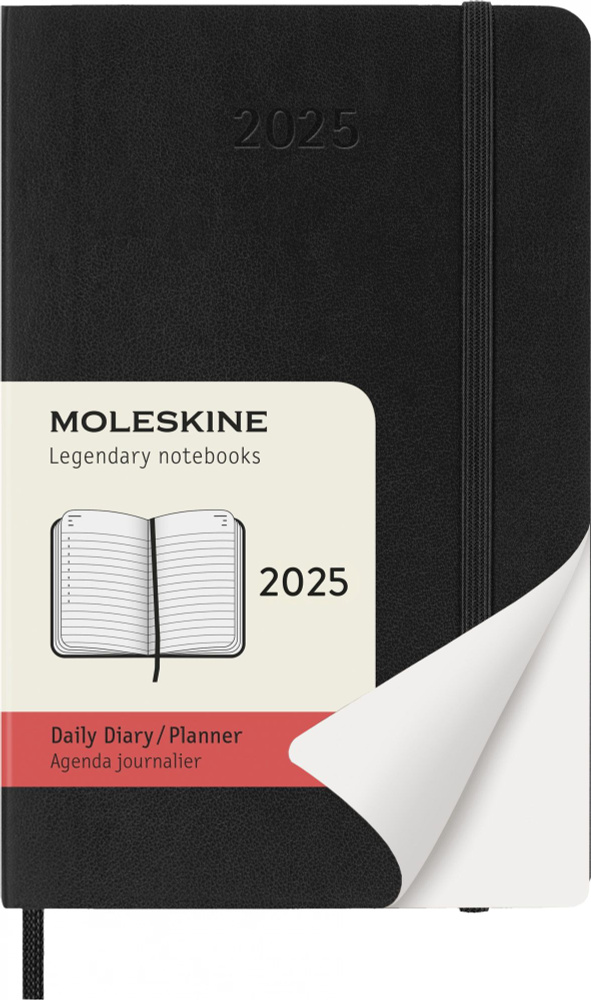 Ежедневник на 2025 год Moleskine CLASSIC SOFT (DSB12DC2) 9x14 см, мягкая обложка черный  #1