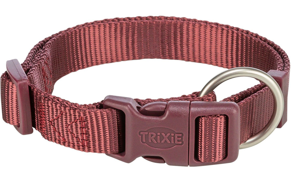 Ошейник "TRIXIE" для собак "Premium Collar",(XS-S), 22-35см/10мм, нейлон, цвет: сангрия  #1