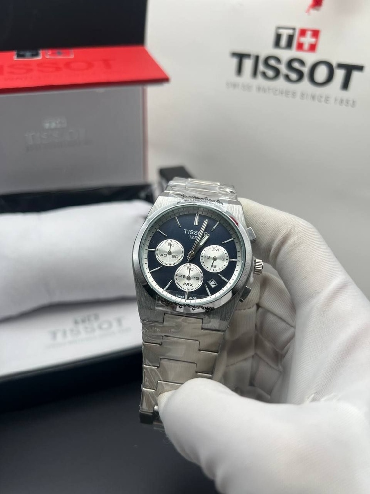 Tissot Наручные часы, металлические с датой Премиум #1