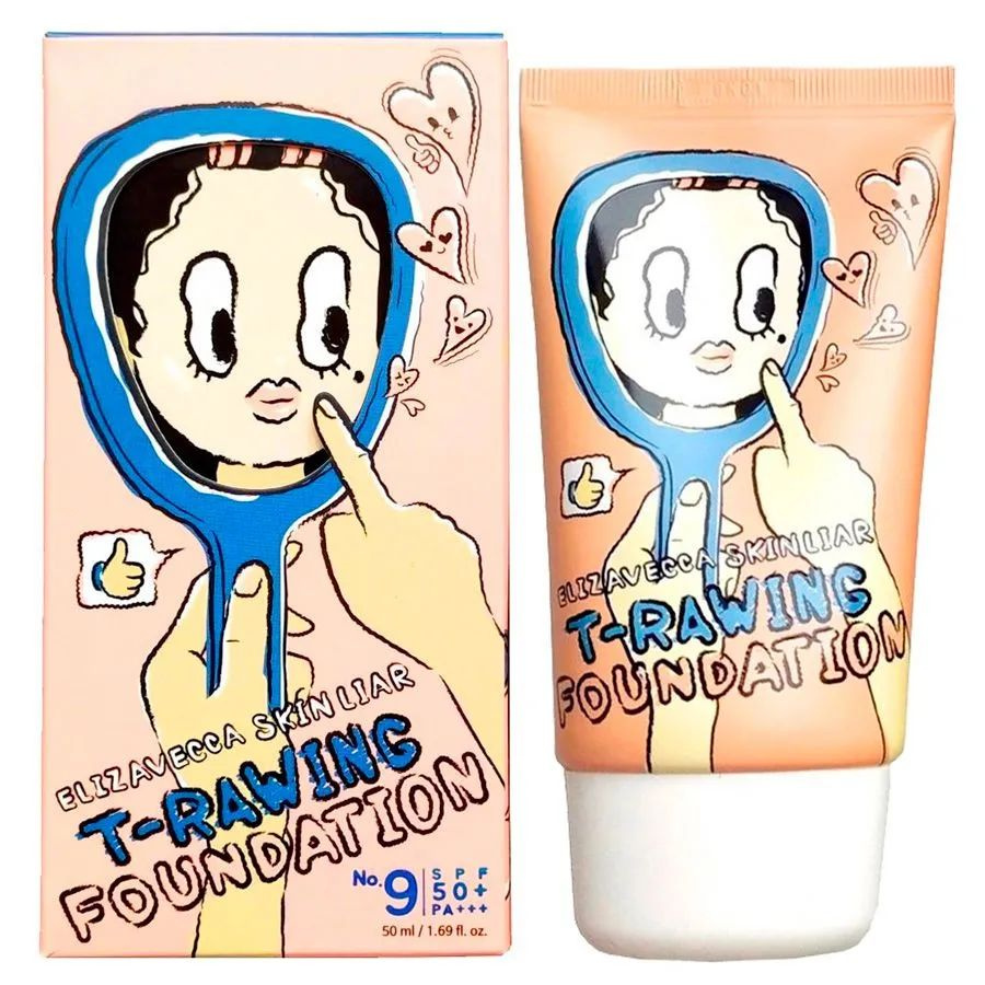 Elizavecca Skin Liar T-Rawing Foundation 9 SPF50PA Тональный крем #1