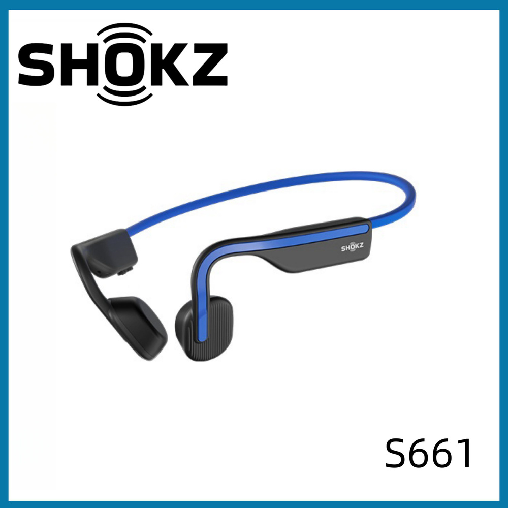 SHOKZ Наушники беспроводные с микрофоном, Bluetooth, темно-синий  #1