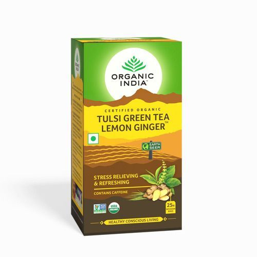 Чай зеленый Лимон и Имбирь Органик Индия / Tea Tulsi Lemon Ginger Organic India 25 пак  #1