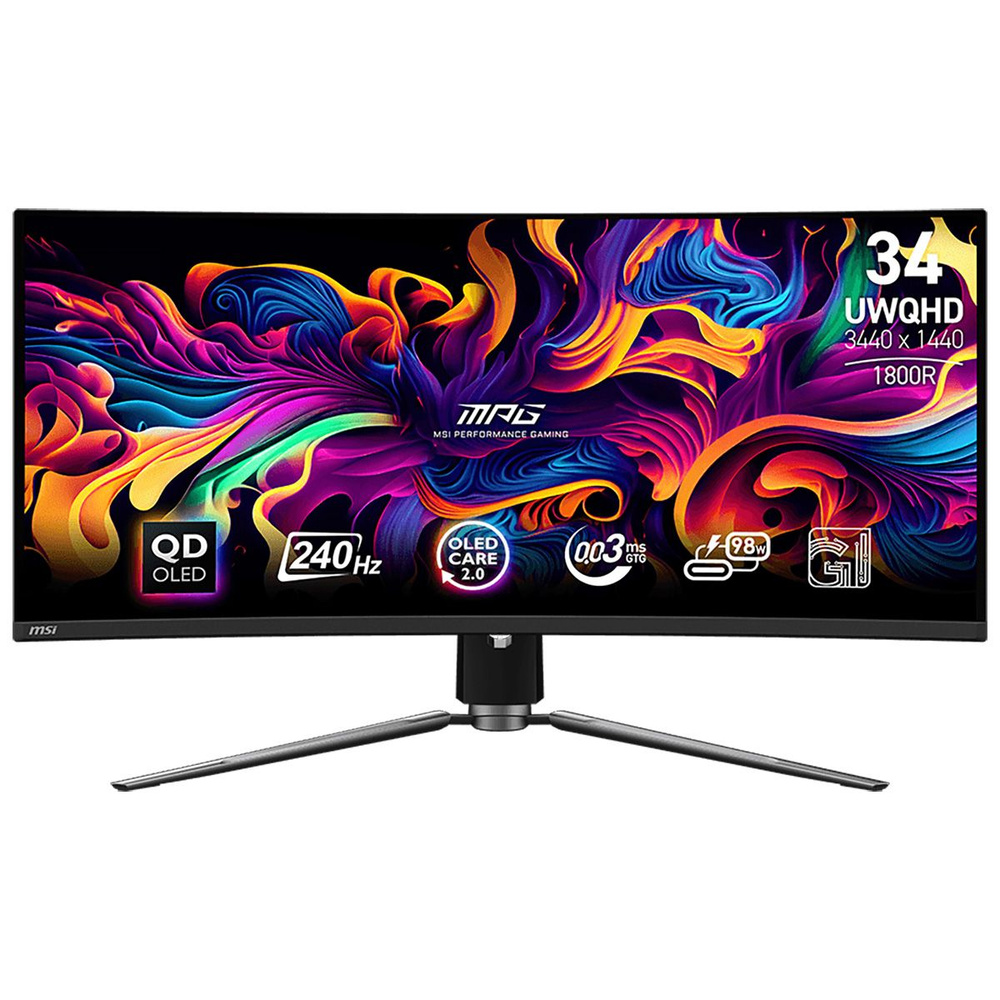 MSI 34" Монитор 341CQPX QD-OLED, OLED, 3440x1440, 240 Гц, черный #1