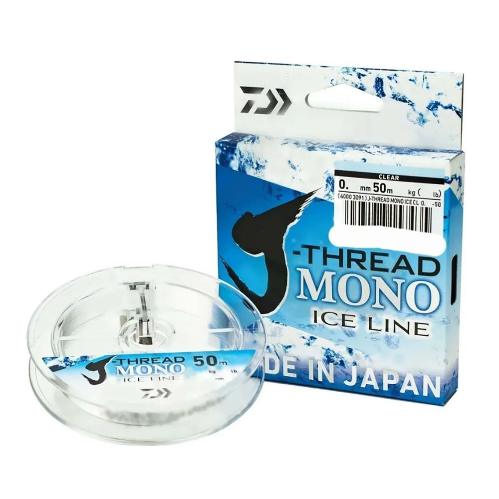 Леска J-THREAD MONO ICE LINE 0.07mm-50m, 0.6kg #1