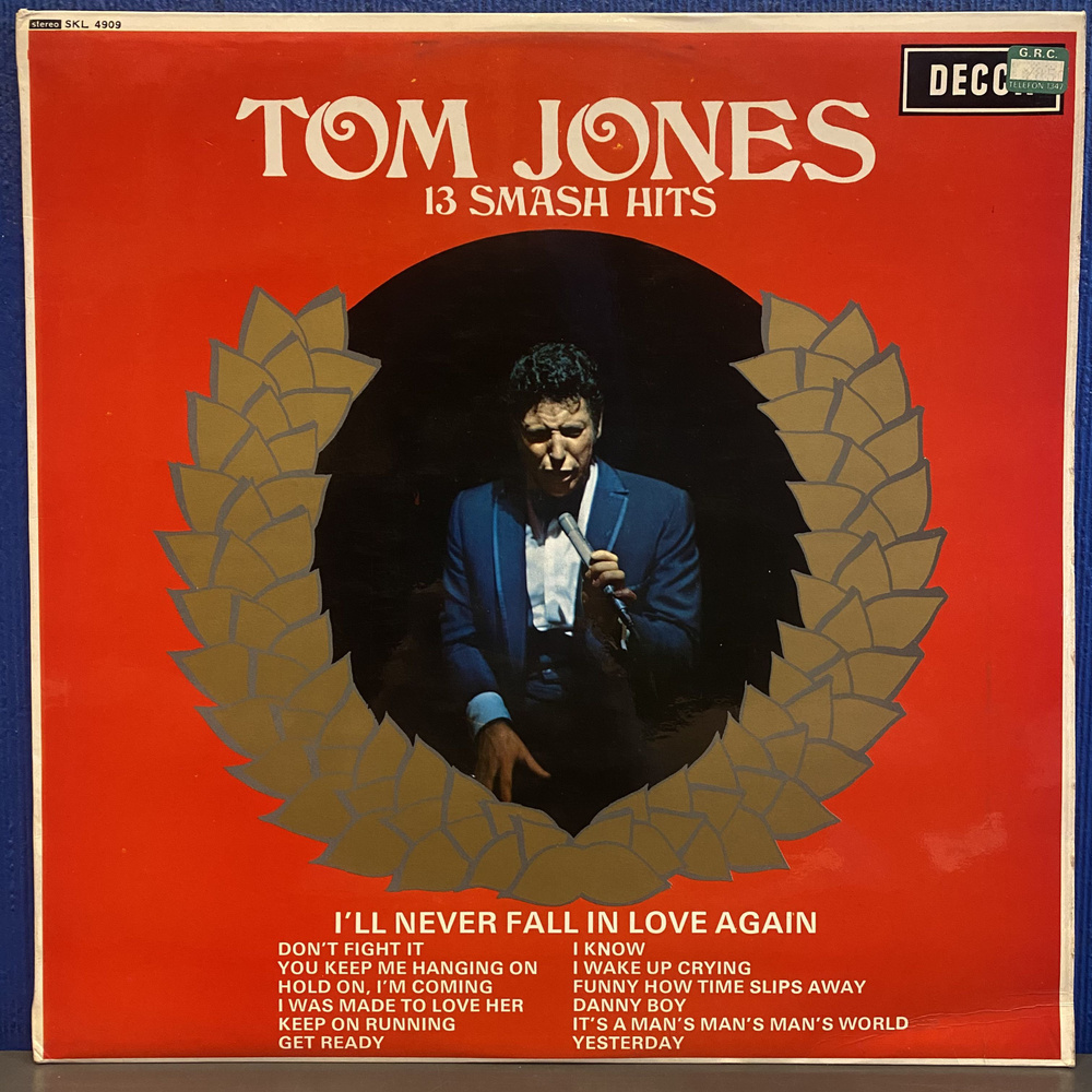 Tom Jones. 13 Smash Hits. EX+ UK ПЕРВЫЙ ПРЕСС! 1967 LP Виниловая пластинка  #1