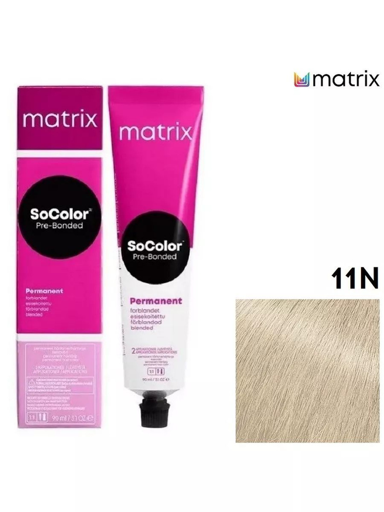 Matrix SoColor Pre-Bonded Перманентная краска, 11N #1