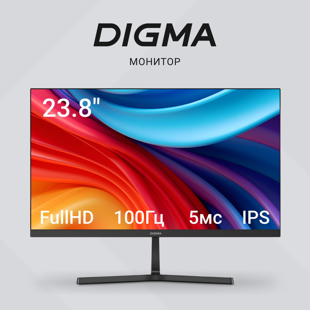 Digma 23.8" Монитор Progress 24P402F, черный #1