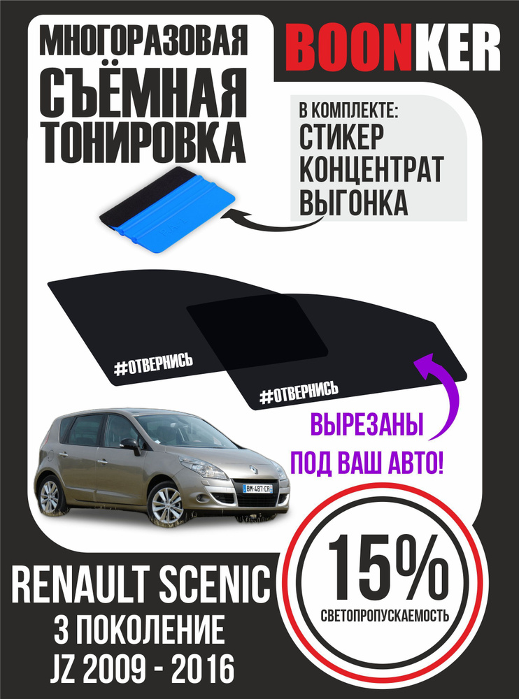 Съёмная тонировка Renault Scenic Рено Сценик #1