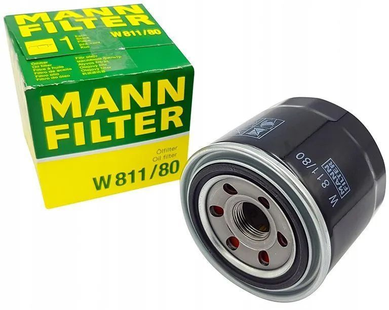 Фильтр масляный W811/80 W81180 MANN FILTER для HYUNDAI Solaris Accent Хендай Солярис, KIA Rio Киа Рио #1