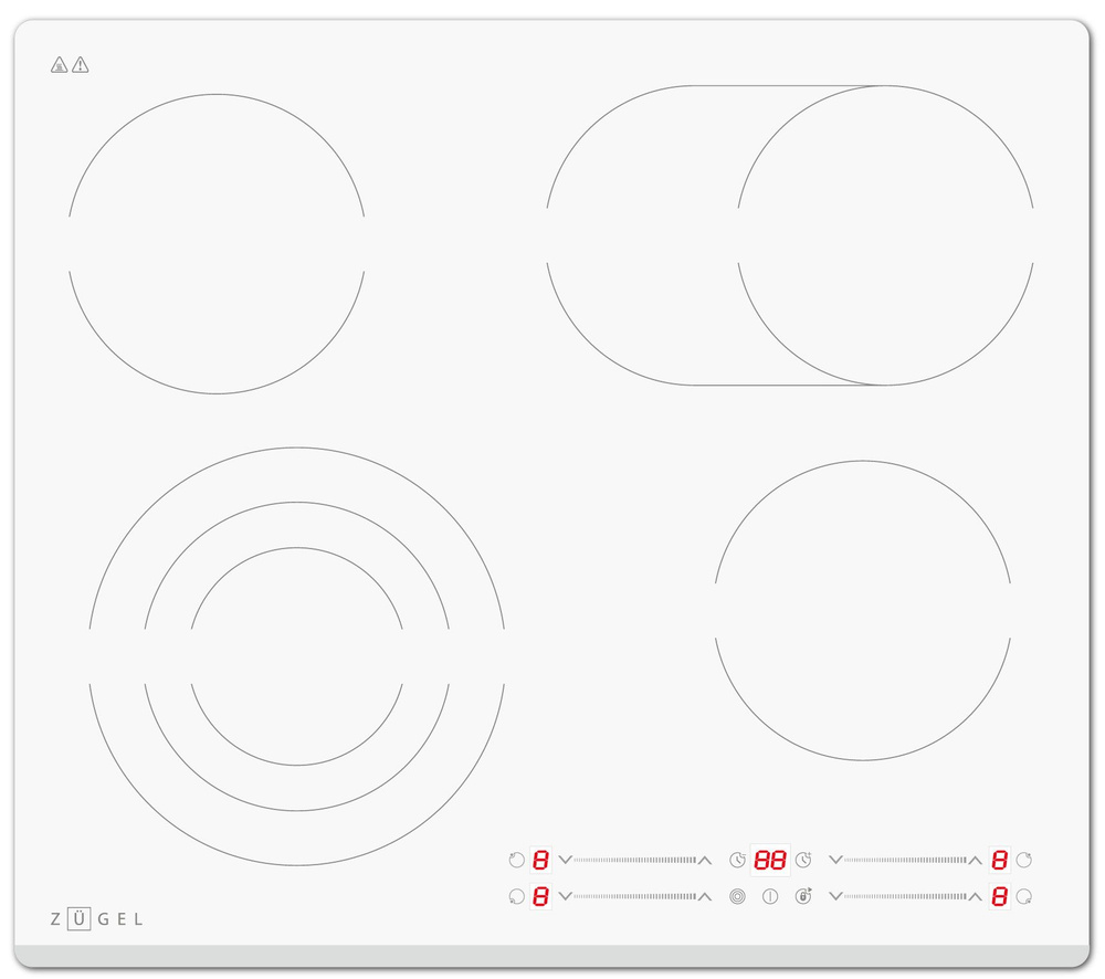 Варочная панель стеклокерамическая ZUGEL ZEH603W, белая #1