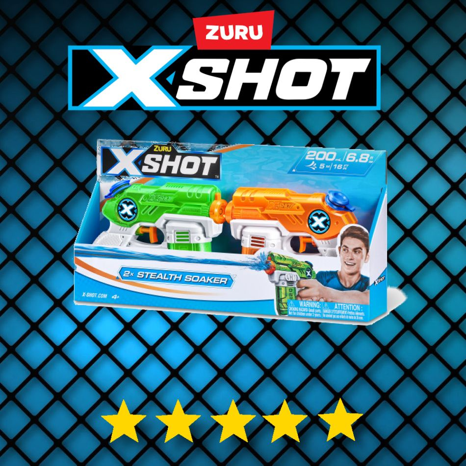 Игрушка водный бластер ZURU X-Shot Water 2 шт. Стелс Сокер Дабл