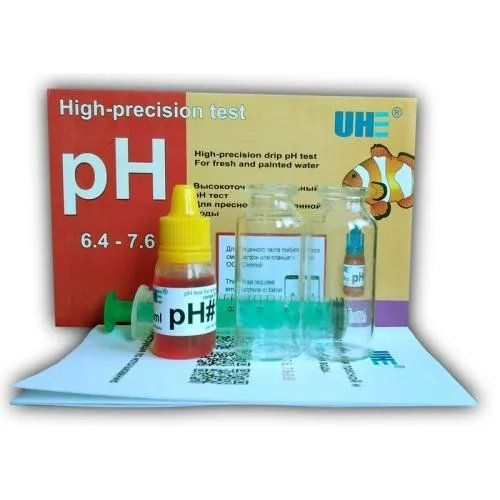 Тест для измерения кислотности UHE на PH 6,4-7,6. в пресной и морской воде.