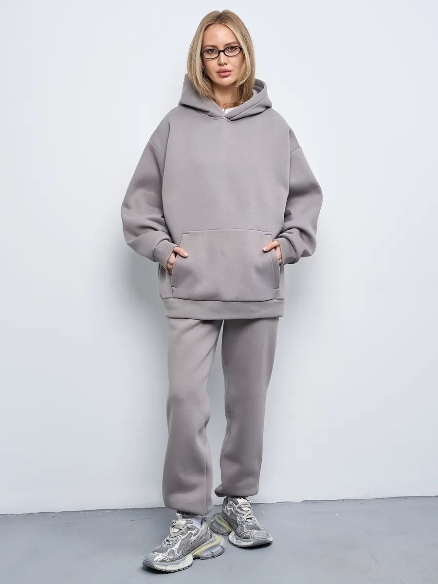 КостюмспортивныйТЕЛОДВИЖЕНИЯЖенскийоверсайзтеплыйсначесомУцененныйтовар