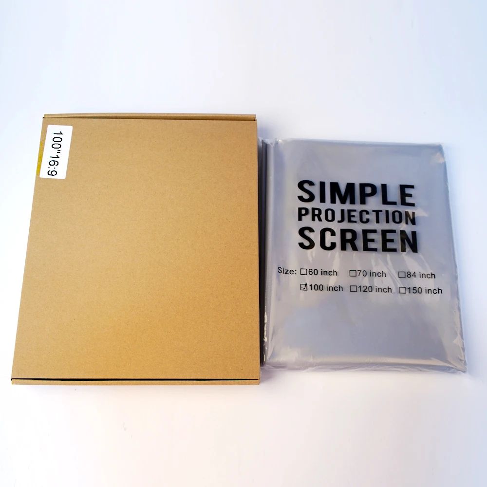Экрандляпроектораизсеройткани100"16:9;220*125см;налипучках