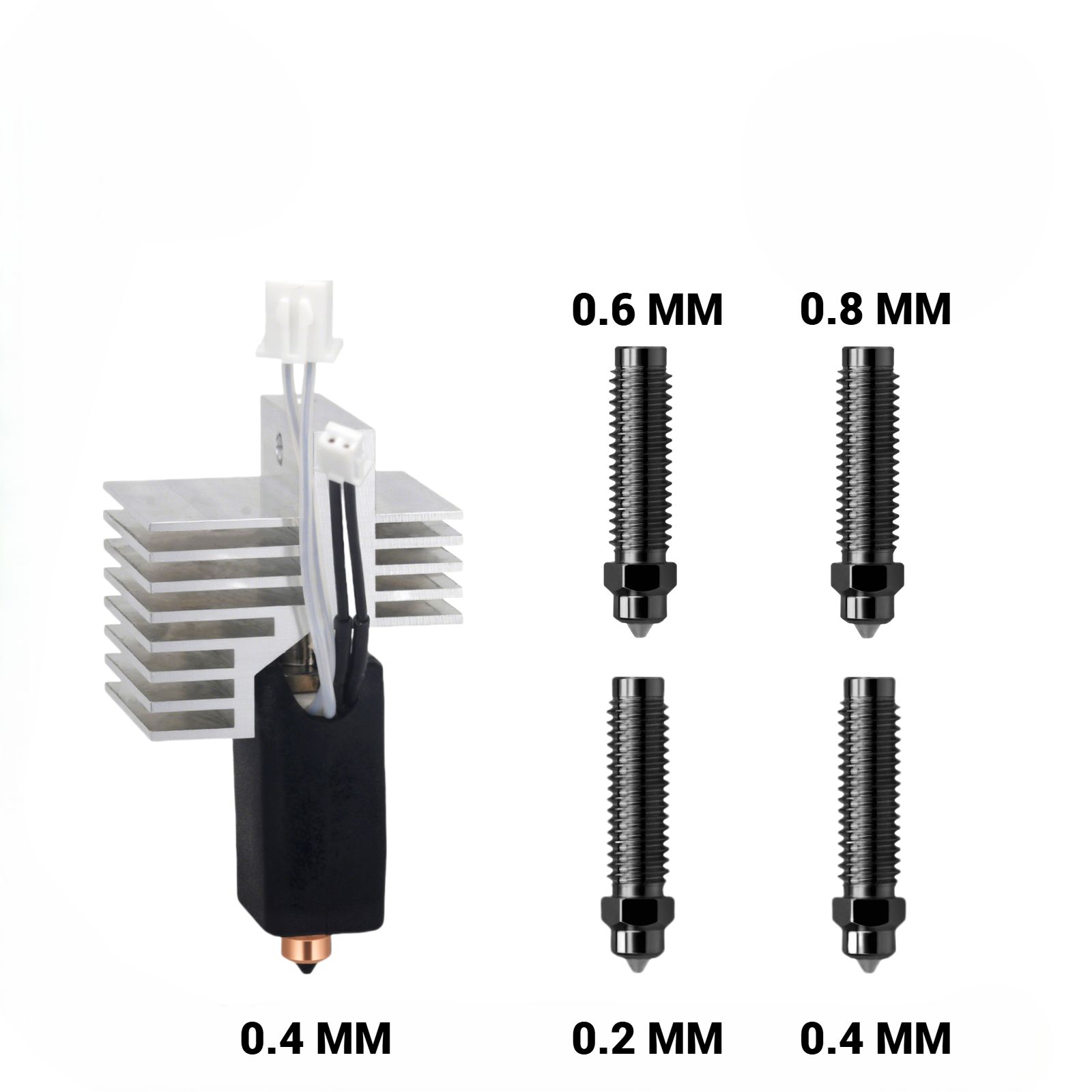 Хотендссоплом0.8ммдля3DпринтераElegooCentauriCarbon
