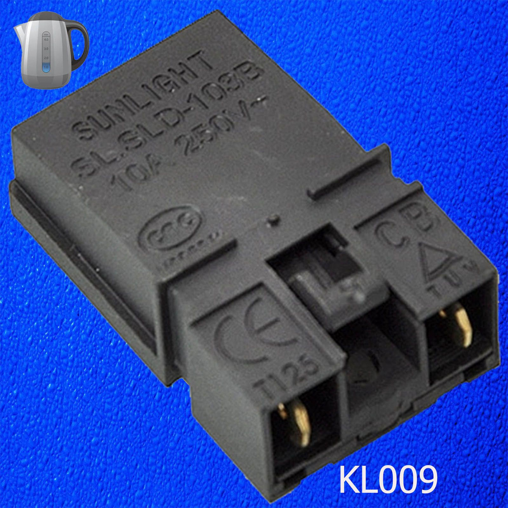 Кнопка, выключатель, термостат для чайника, 10A/250v. KL009. #1