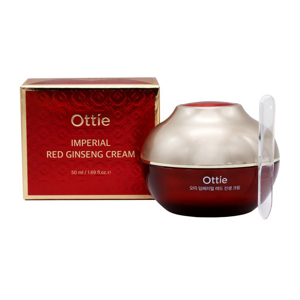 Крем с экстрактом слизи улитки и красного женьшеня Ottie Imperial Red Ginseng Snail Cream 50 мл  #1