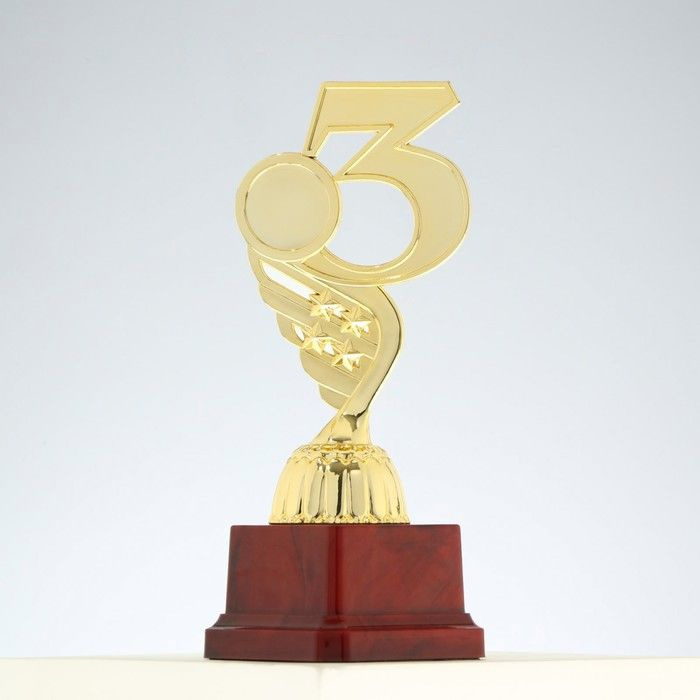 Кубок "3 место", наградная фигура, золото, подставка пластик, 16,8 х 6,2 х 6,4 см. / 9866428  #1