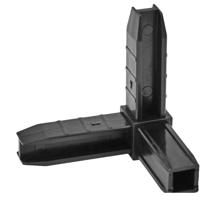 Коннектор 3 для профилей 15х15 мм пластик черный #1