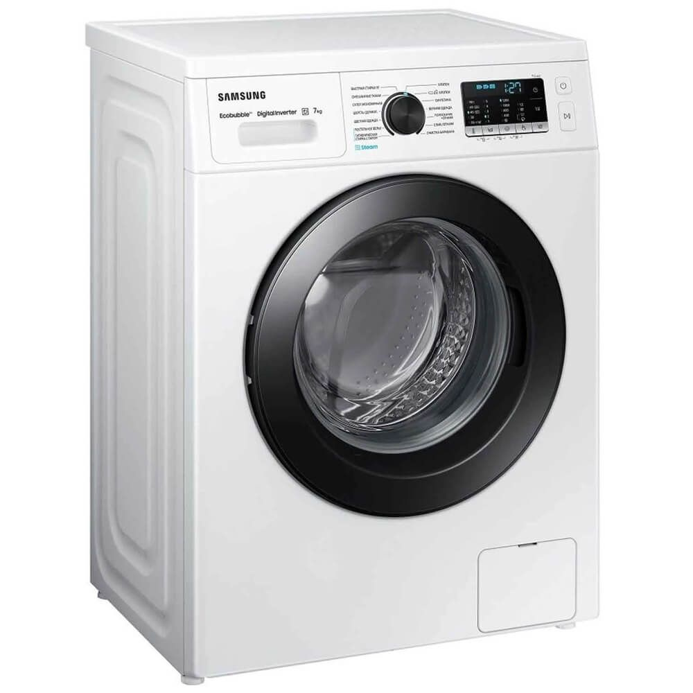 Стиральная машина Samsung WashingSS, белый, черный - купить по выгодной  цене в интернет-магазине OZON (1413062966)