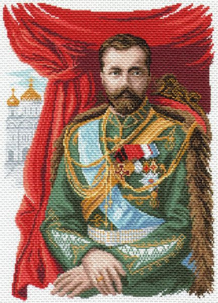 Канва с нанесенным рисунком Матренин Посад "Император Николай II", для вышивания крестом, 29х40 см  #1