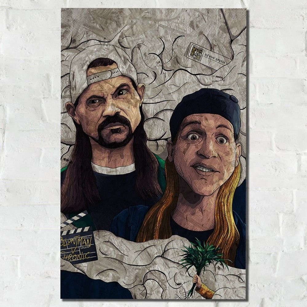 Картина интерьерная на рельефной доске фильм Джей и Молчаливый боб (Jay and Silent Bob) - 14277 В  #1