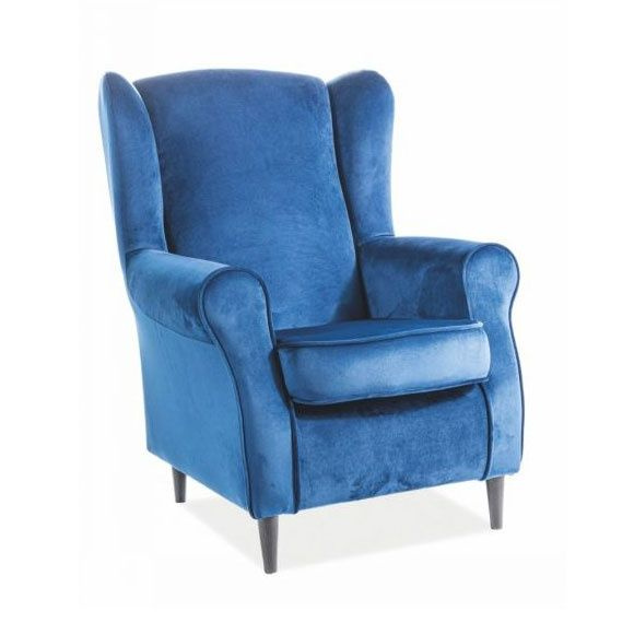 Кресло SIGNAL BARON VELVET, синий #1